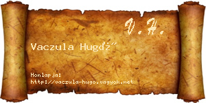 Vaczula Hugó névjegykártya